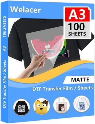 DTF Transferfolie A3 100 Blatt PET DTF Drucker T-Shirt