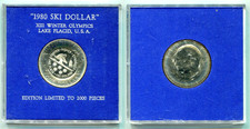 SKI DOLLAR 1980 USA su 1 dollaro 1971 argento