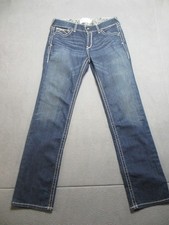 Ariat Jeans Womens 31 L Blue Real Western Denim Cowgirl Embroidered Straight