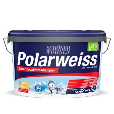 Schöner Wohnen Polarweiss matt Innenfarbe Wandfarbe Deckenfarbe 5 L