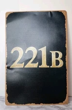 221B Baker Street Books, Movies & Shows Tin Metal poster Signs 12"×8" man cave
