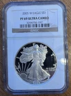 2005 W ~ NGC PF69 1 OZ AMERICAN SILVER EAGLE starting below melt value