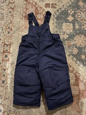 Cat Jack 12M Navy Blue Overall Snow Pants Adjustable Straps