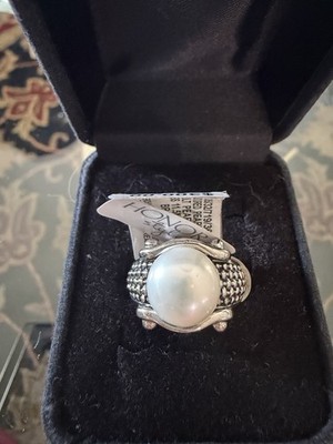 NWT HONORA PEARL/OPAQUE Cultured 11.5 mm Sterling Silver Ring - Size 7