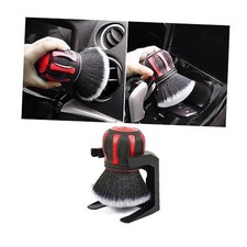 Car Detailing Brush, Ultra Soft Auto Interior Dusting Brush with Storage Red
