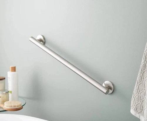 Signature Hardware 450570 Contemporary 24" Grab Bar Brushed Nickel New Free Ship - Picture 1 of 2