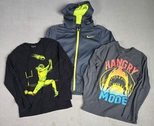 Lot of Boys Shirts and Zip Up Hoodie Size MEDIUM Nike and Children's Place