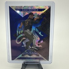 2025 Panini Crusade #49 Kash Mayfield Crusade Blue Cracked Ice