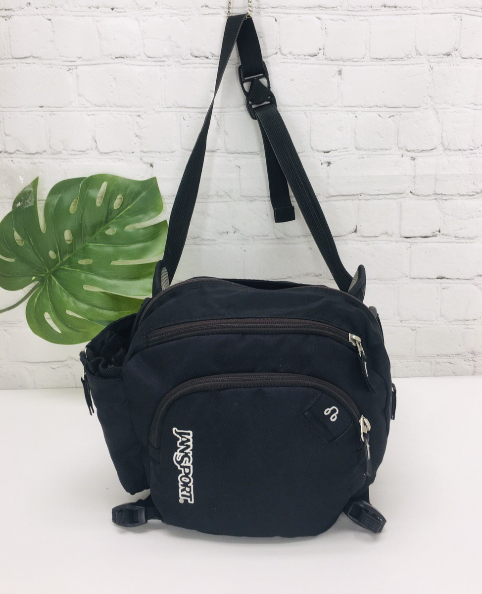 jansport airlift sling backpack Move with a capacity of 366 cu in / 6 L and made from 100% Recycled 600 Denier Polyester Main Body Fabric JanSport Move Sling - Cherry