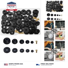 58 PCS Faucet Washers Assortment Kit, Flat  Beveled Rubber Faucet Washers, B...