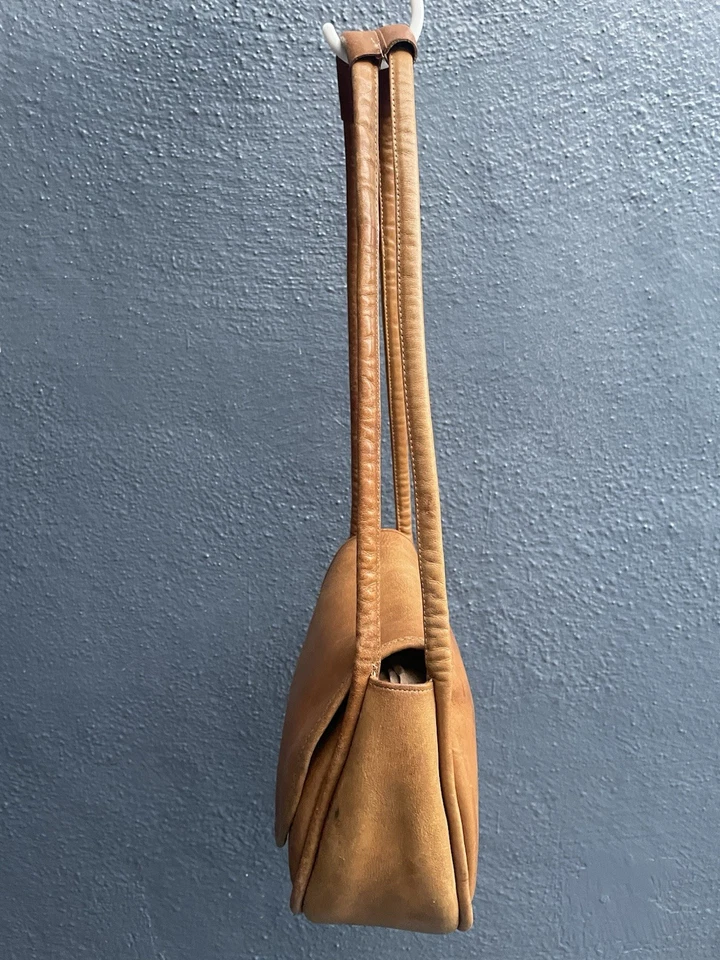 Bolso Polea COACH Pre Creed Vintage Años 60/70 Bonnie Cashin Estilo Bronceado Británico #9240 Foto 3 de 4