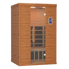 2- Person Infrared Sauna, Remotely Controllable Indoor Sauna, Low EMF 1500W/120V