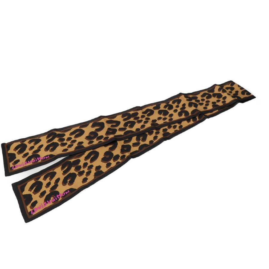 Authentic Louis Vuitton Bandeau Style Leopard Print Silk No