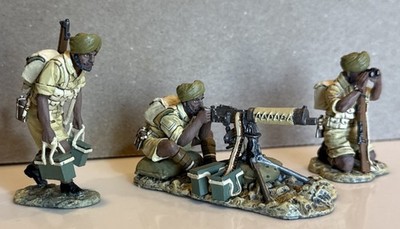 King & Country EA014 Indian Sikh 8th Army Machine Gun Set Retired