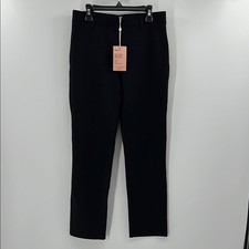 Quince Women's Ultra-Stretch Ponte Straight Leg Pants - Black - Small - NWT