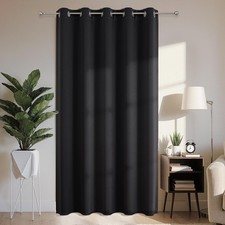 Joydeco Blackout Patio Sliding Door Curtains 84 Inches Long, Grommet Privacy ...