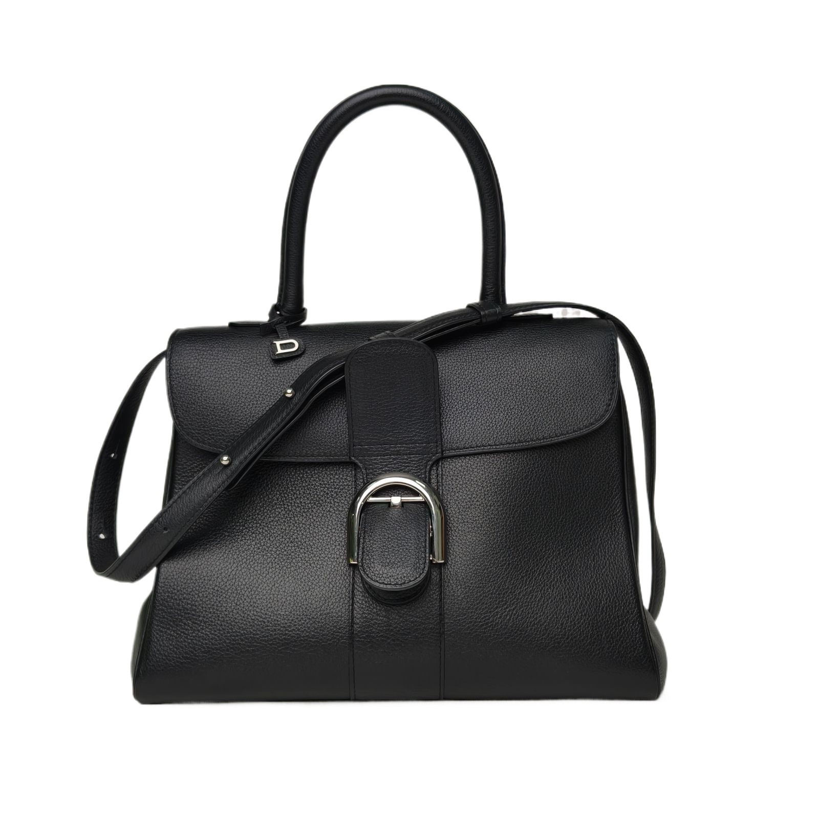 DELVAUX Brillant MM Medium 29cm Black Calfskin P245315498
