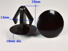 10 HOLE PLUGS PLASTIC BLANKING GROMMET TRIM SNAP CLIPS KIT CAR BOAT BIKE BLACK