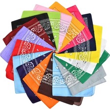 Bandana Kopftuch Damen Herren 20er Set Paisley Polyester 55x55cm