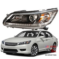 Black Housing Projector Headlight Assembly w/o DRL Driver Side Replacement