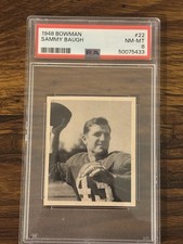 1948 Bowman Sammy Baugh #22 HOF Rookie RC Low Pop - PSA 8
