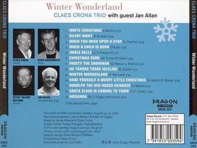 CLAES CRONA TRIO & JAN ALLAN WINTER WONDERLAND NEW CD