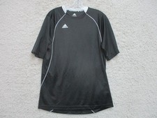 Adidas Shirt Medium Adult Black Athletic Performance Stretch Logo Modern Mens M