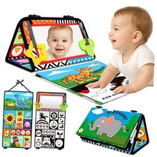Baby Toys 0-6 Months - Tummy Time Toy Black and White High Contrast Newborn