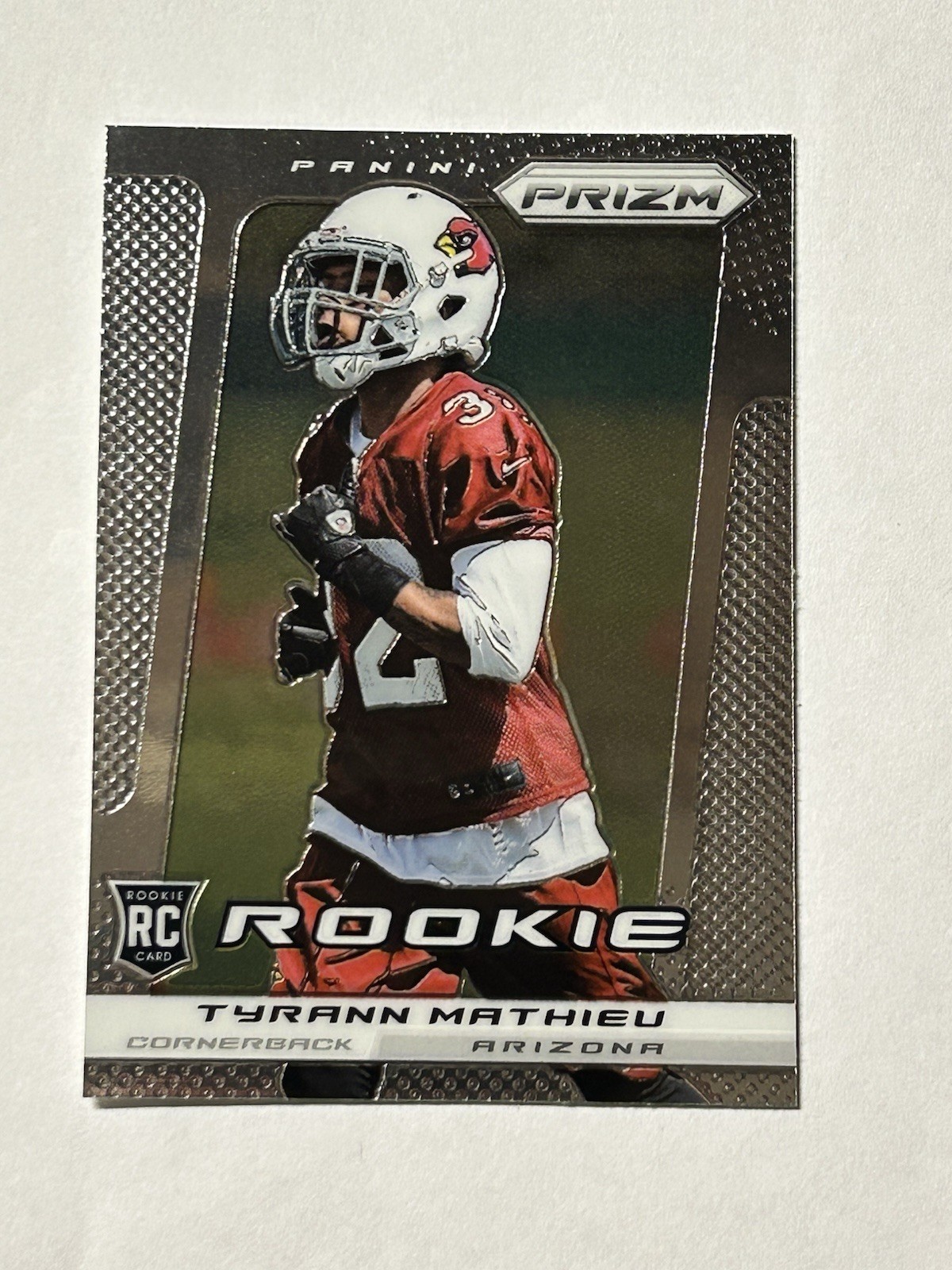 2013 Panini Prizm Tyrann Mathieu RC #296 Arizona Cardinals