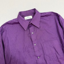 Vintage Arrow Kent Classic Button Shirt Men's 16 34/35 Large Purple Thin 70s 80s