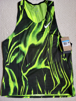 NWT Nike AeroSwift Mens DRI-FIT ADV Running Singlet Volt Green