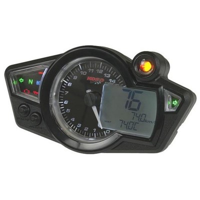Cockpit Koso RX1N GP Style Multifunktions-Tachometer, Digitalanzeige, schwarz-we