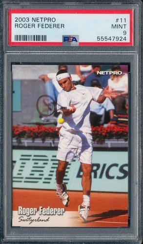 2003 NetPro Tennis ROGER FEDERER #11 Rookie Card Switzerland RC Mint PSA 9