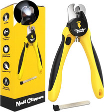 LED Dog Nail Clippers with Light, Trimmers with Protective Guard, Quick Sensor,