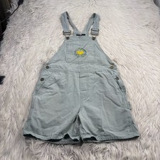 Vans Women's XS Green Let's Get Growing Garden Shortalls Overalls Twill