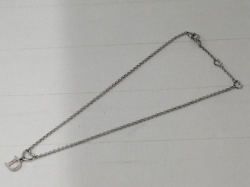 Collana Christian Dior cuore argento 17 pollici