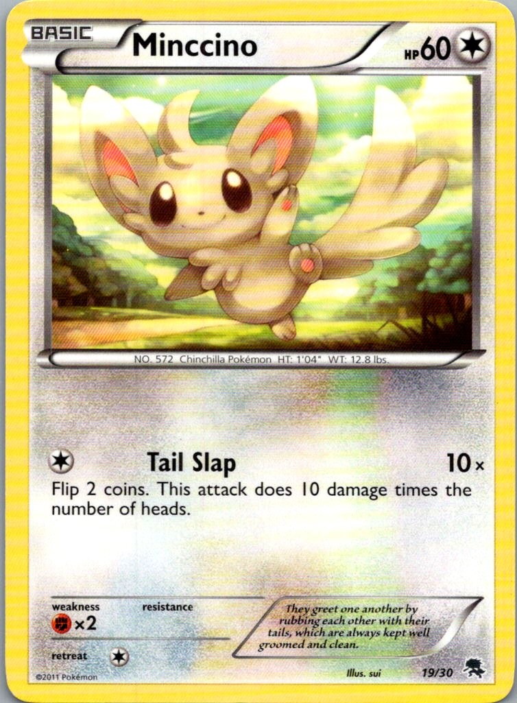 Minccino 88/114 Common Black & White Pokemon Lightly Played