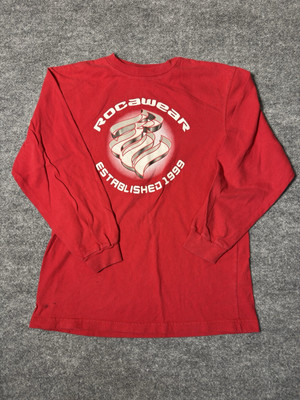Vintage Y2K Roca Wear Heavyweight shirt red large  