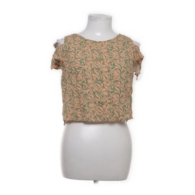 Mango, Crop Top, Größe: M, Orange/Grün/Mehrfarbig, Blumen, Damen #OnN