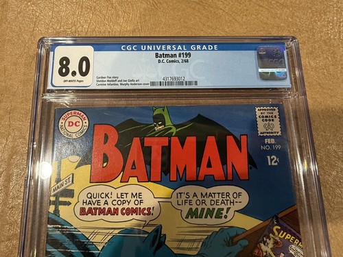 1968 Batman 199 CGC 8.0 Iconic Comic Stand Cover Very Nice .. Invest - Picture 2 of 4