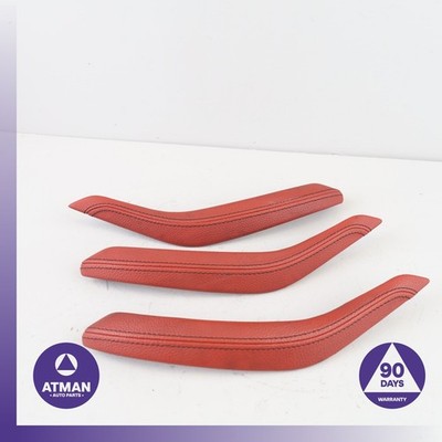 BMW F16 X6 Front & Rear Door Armrest Grab Handle Trim Red Set OEM
