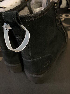 UGG HARKLAND BLACK TNL SUEDE WATERPROOF LACE UP MEN display picture 3
