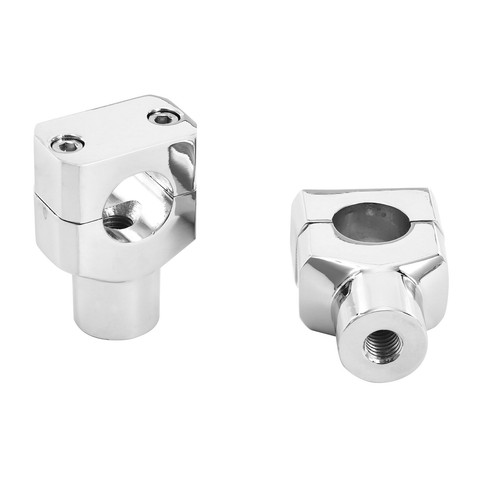 Pince élévatrice de guidon chromée 1" 25mm pour Harley Fatboy Dyna Sportster Touring - Photo 12 sur 12