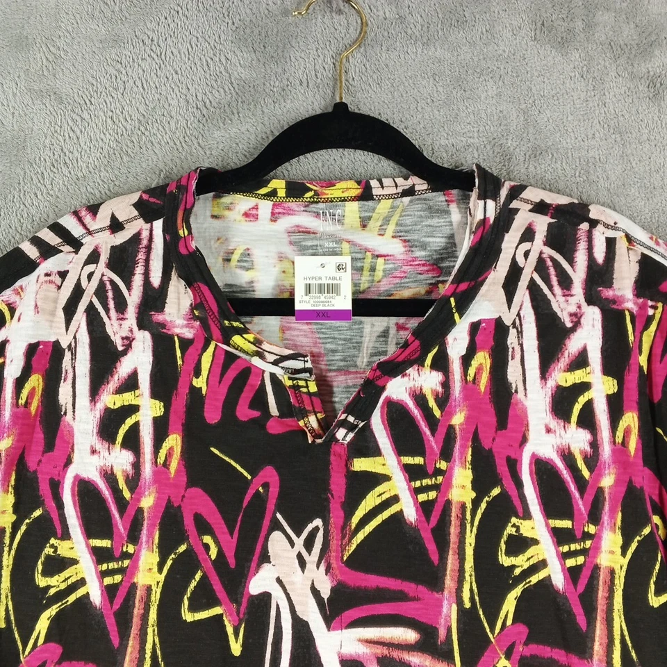 NUEVO CON ETIQUETAS INC Hombres Graffiti Streetwear Camiseta Talla XXL Multicolor Mezcla de Algodón Tejido Foto 3 de 4