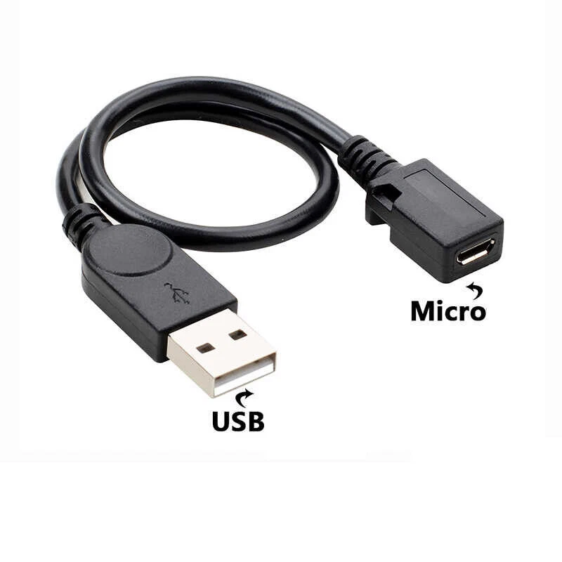 A Male to Micro USB Female Connector Converter Adapter Cable Lead 0.25m USB 2.0 - Image 3 of 4