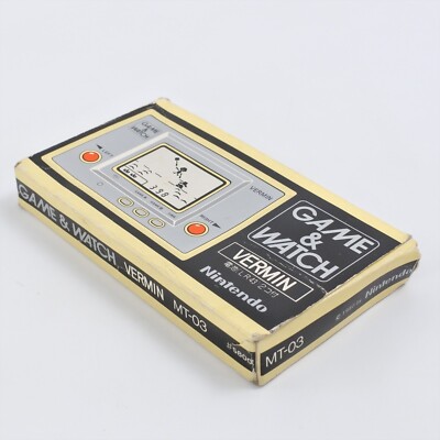 Nintendo GAMEWATCH VERMIN 箱、取扱説明書付き LCD VERMIN MT-03 Boxed Game Watch Handheld Console Nintendo NO