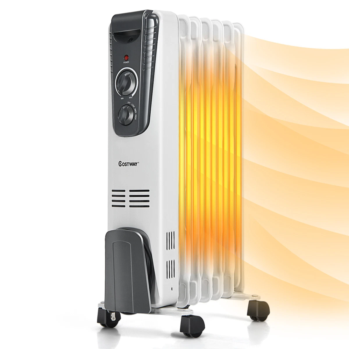 1500W Electric Oil Filled Radiator Space Heater 5.7 Fin Thermostat Room  Radiant 6940350811908 | eBay