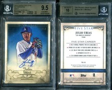 BGS 9.5 2016 Topps Five Star Autographs Gold #FSAJU Julio Urias RC 19/50 POP3