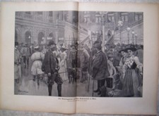 d101 248 Gause Südbahnhof Bergsteiger Wiedeń duży obraz 30 x 40 cm 1901