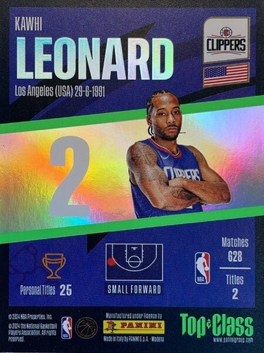 Kawhi Leonard Winner - 195 - Clippers - 2024 Top Class NBA - Picture 2 of 2
